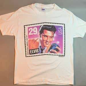 Vintage Single Stitch Elvis Presley Postage Stamp